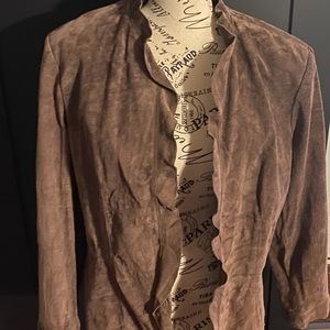 Brown suede blazer